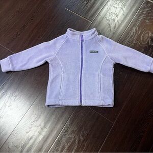 Columbia Lavender Fleece Zip Up Jacket Size 12-18 Month Baby Girl